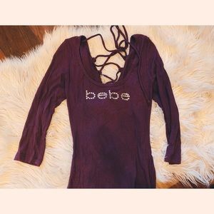 bebe quarter sleeve top